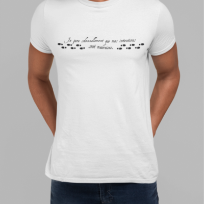 Image de t-shirt blanc pour homme "Carte de Maraudeur - Harry Potter"- MCL Sérigraphie