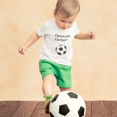 T-shirt enfant "j'peux pas j'ai foot"-MCL Sérigraphie