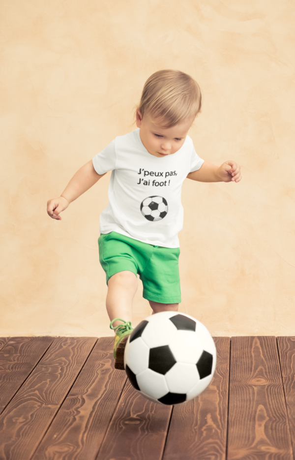 T-shirt enfant "j'peux pas j'ai foot"-MCL Sérigraphie