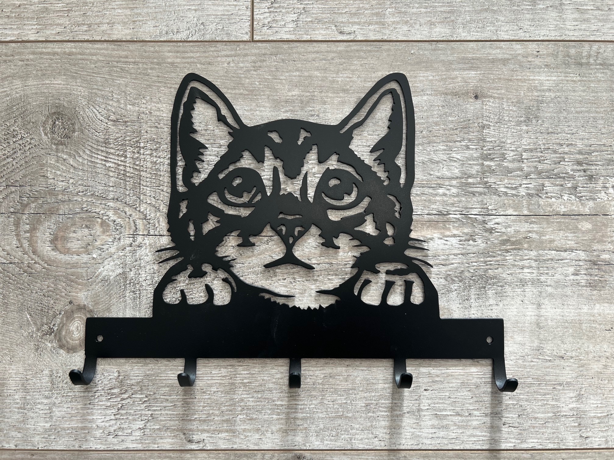 Image de plaque décorative métal "Chat" porte clés